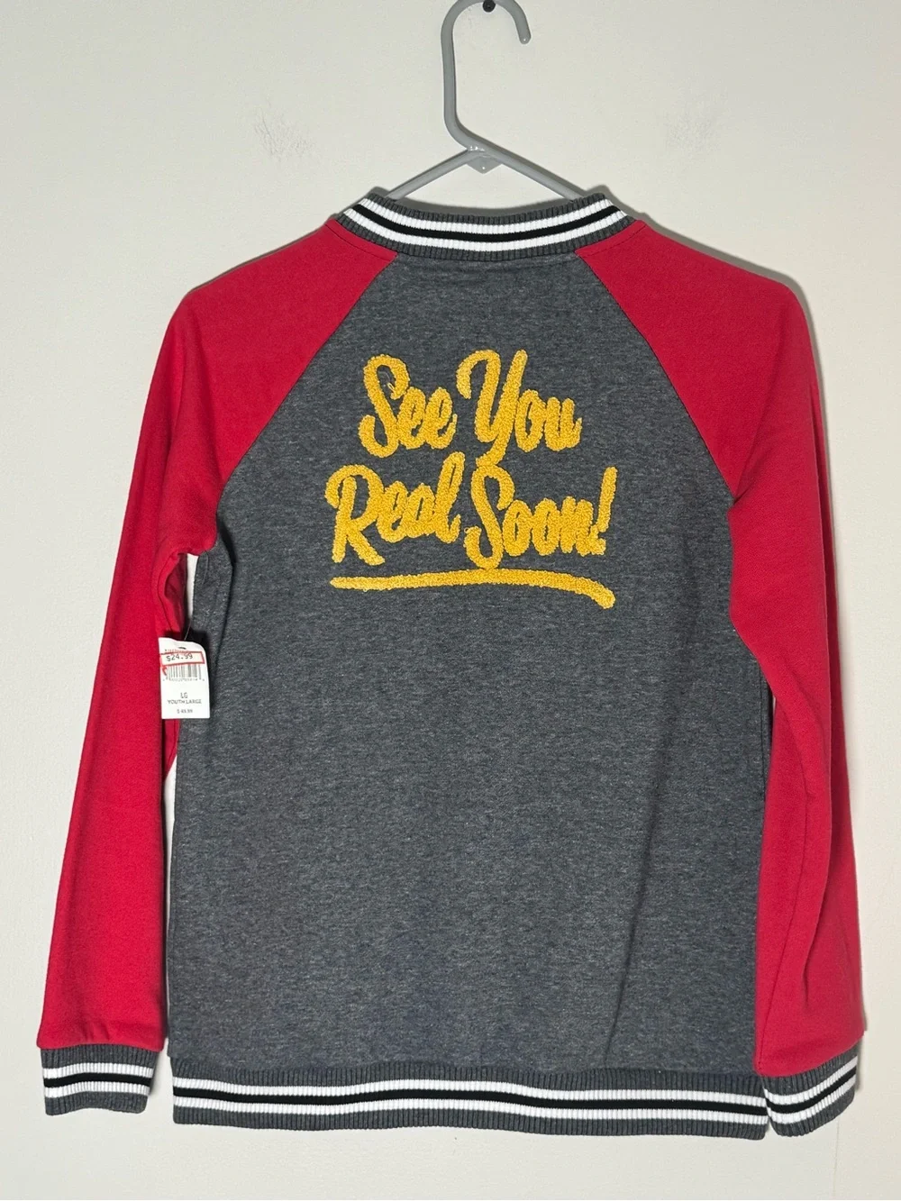 Disney Gray and Red Mickey Mouse Zip Hoodie Jacket